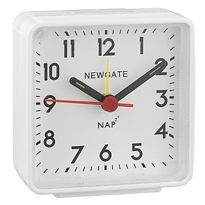 Newgate Nap Alarm Clock, White Newgate Nap Alarm Clock, White